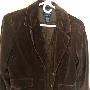 Brown velvet/velour jacket